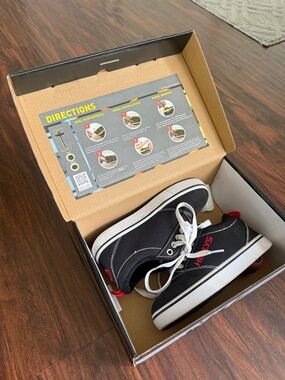 Heelys Black and White Kids' Sneakers with Red Accents